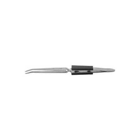 Holex Angled Cross-Lock Tweezers, Rounded Tips, Non-Magnetic Steel 727700 AM